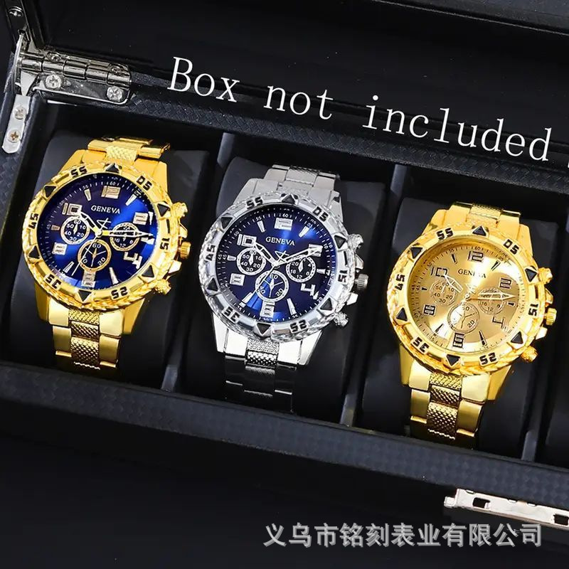 O1CN01oj99oO1dv50PXj0Gv_2222505333797-0-cib.jpg Trendy Men's Quartz Watch with Stylish Steel Band, Thick Glass, and Three Sub-Dials, Direct from the Manufacturer Wholesale - Image 1