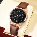 Casual Men's Business Digital Face Leather Strap Watch, Men's Watch, - Image 2